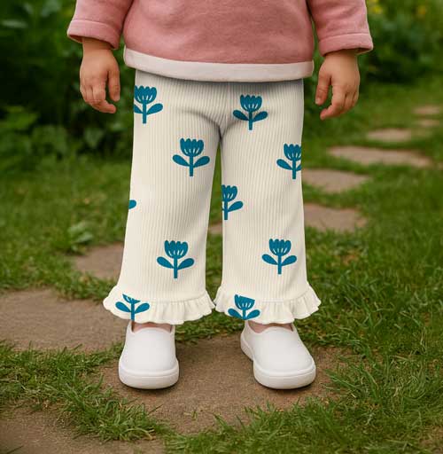 Tela Rib Jersey Flowers