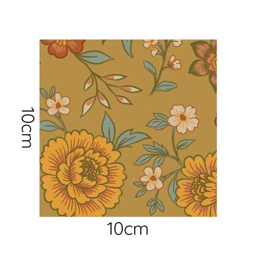 Poplin Fabric Moss Marigold