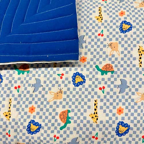 Tela acolchada Retro Animals Vichy