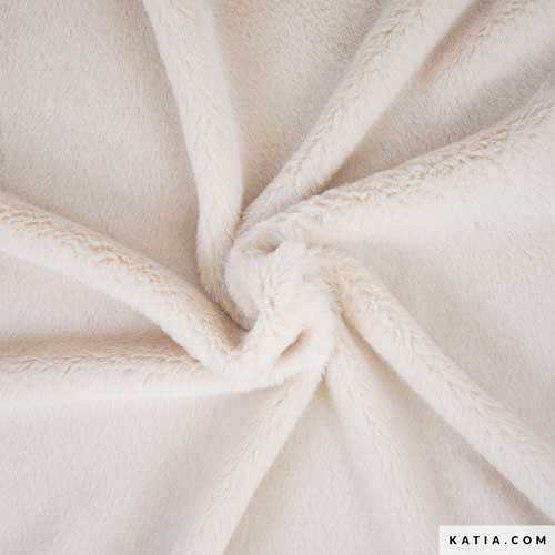 Faux Fur Fabric Ecru