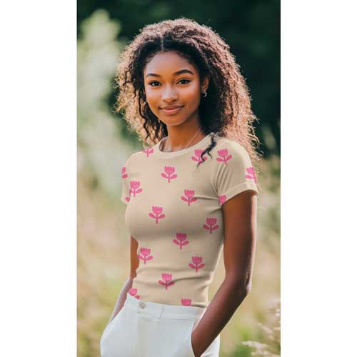 Tela Rib Jersey Flowers