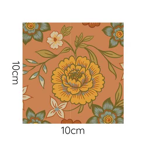Poplin Fabric Rust Marigold