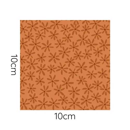 Poplin Fabric Rust Stardust