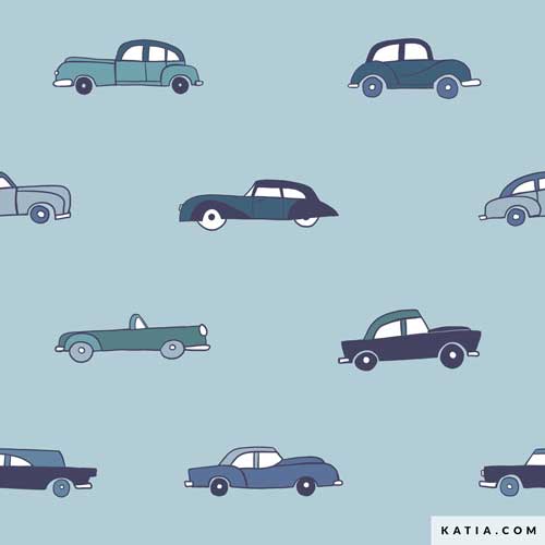 Tela Poplin Havana Cars