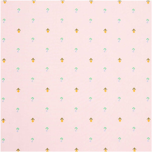 Tela Poplin Pixel Flowers