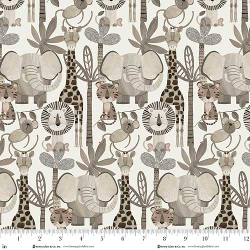 Tela Patchwork Jungle Animals
