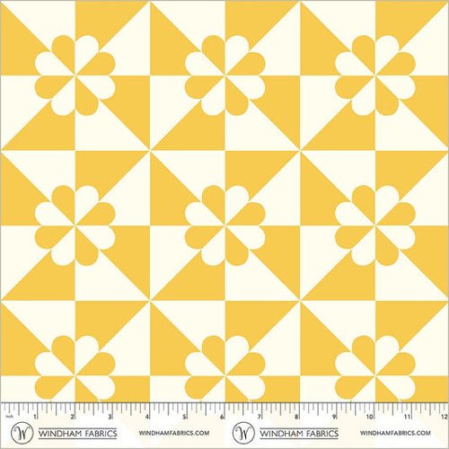Patchwork Fabric Hearts and Gizzards Yellow