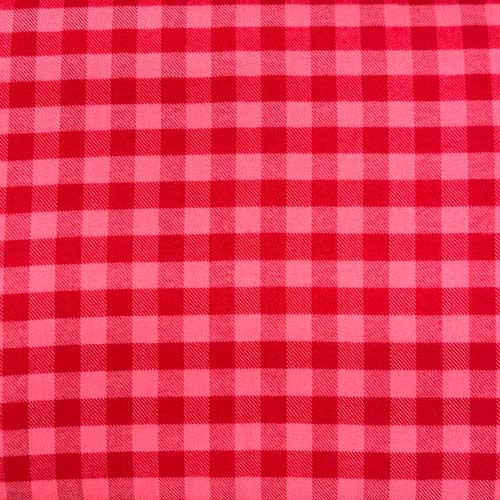 Franela Vichy Rojo Rosa