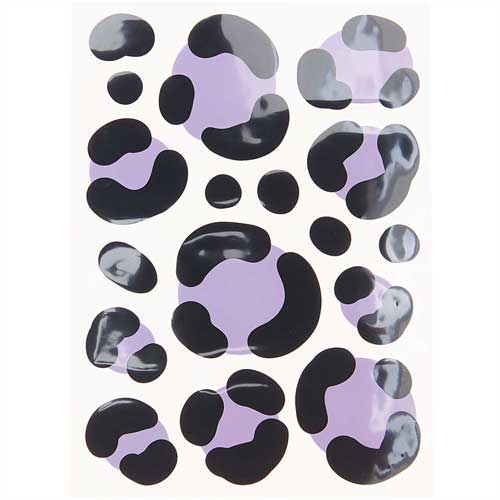 Textile Vinyl Leopard Spots Lilac