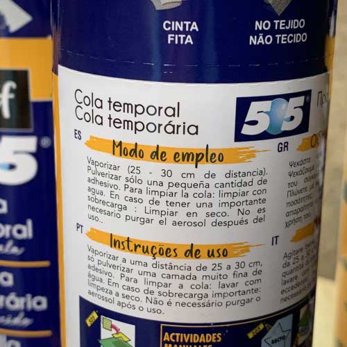 Cola temporal en espray