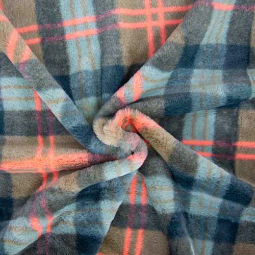 Tela Vegan Fur Print Fluor