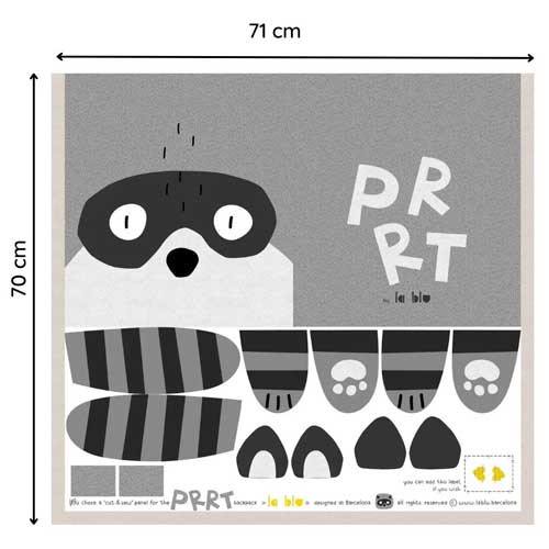 Raccoon Backpack Panel