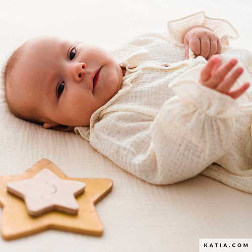 Tela Muselina Dew Drop Gold Dots
