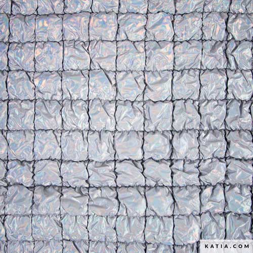 Silver Quilted Fabric Iridescent