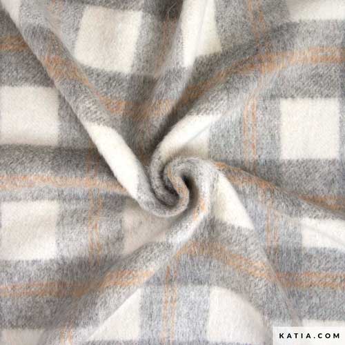 Tela Plaid Brushed Coat