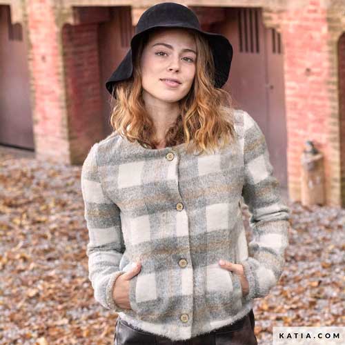 Tela Plaid Brushed Coat