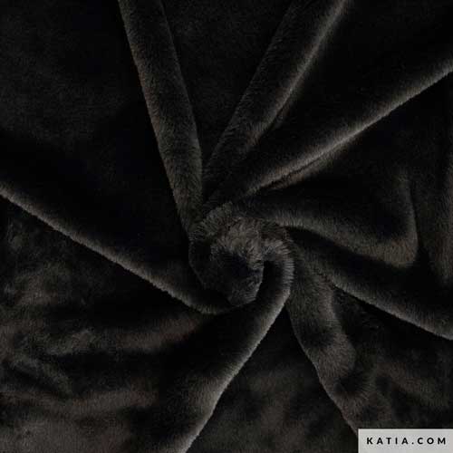 Synthetic Fur Fabric Black