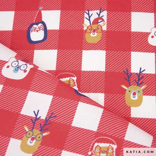 Tela Poplin Xmas Vichy