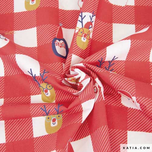 Tela Poplin Xmas Vichy