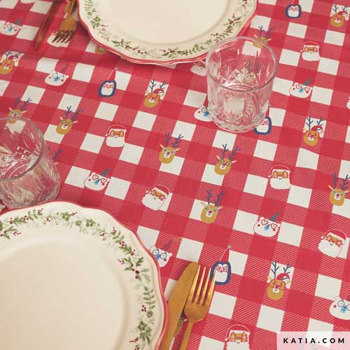 Tela Poplin Xmas Vichy